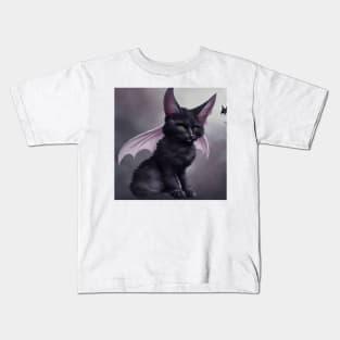 BatCat Plushie Whimsical Wall Art Kids T-Shirt